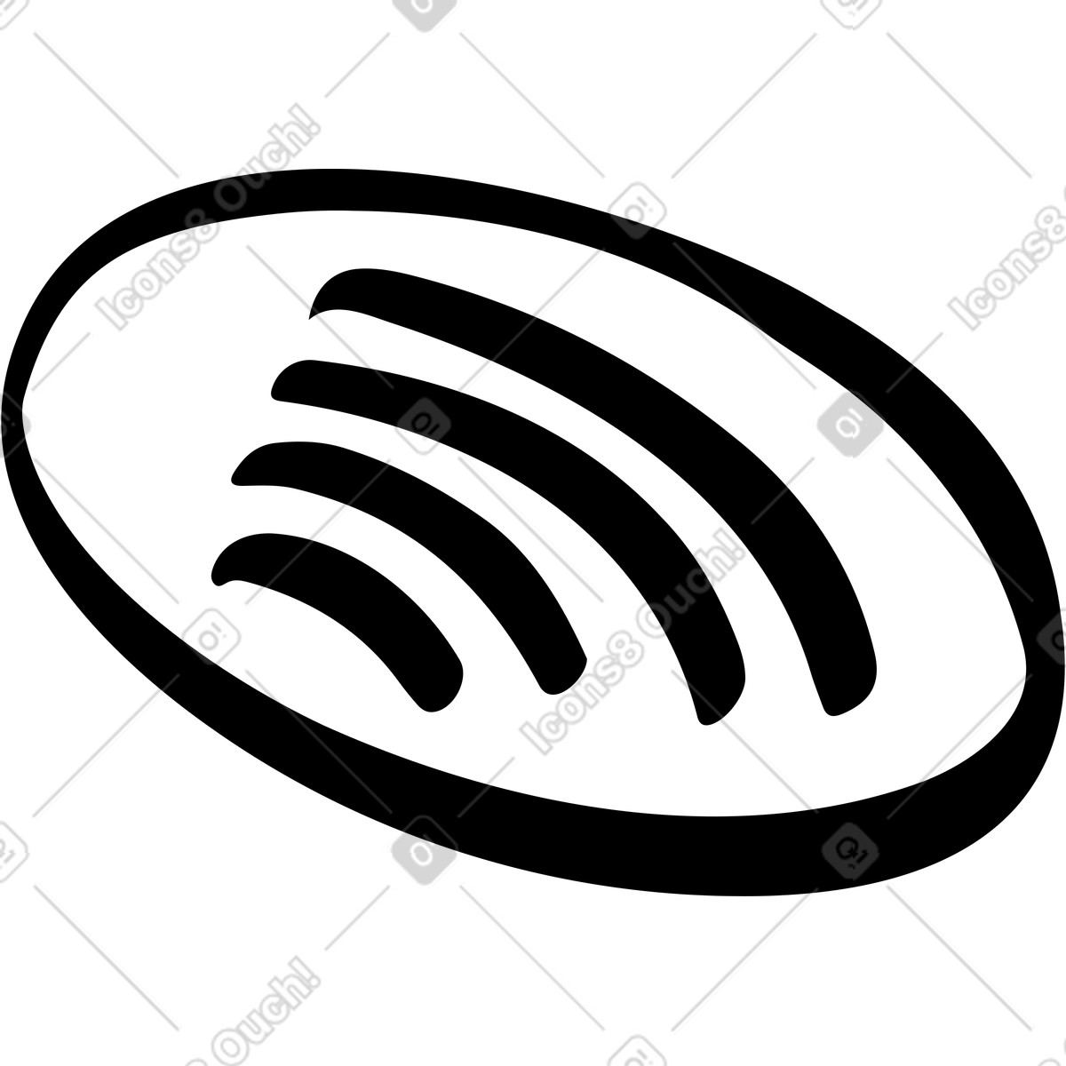 Wi-fi in cerchio illustrazione stile Line scarica PNG, SVG