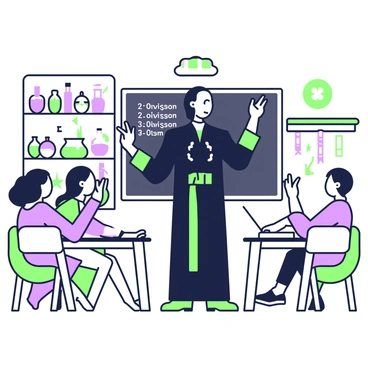 A classroom filled with students is focused on a figure at the front. Severus Snape, dressed in a long black robe, is standing with an expression of concentration. He is holding a wand in his right hand and performing intricate movements with it. His left hand is raised, positioning his fingers in a specific pattern. The students, sitting at their desks, are watching attentively, some with their own wands ready. The classroom is decorated with various magical artifacts, including shelves filled with potions and scrolls. A large blackboard behind Snape displays written instructions for the wand movements.