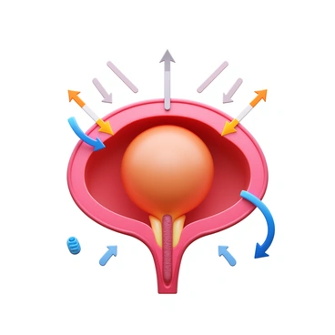 A 3D icon depicting a cross-section of the testicular environment. The structure clearly shows the testicle surrounded by the scrotum. The scrotum is represented with a textured surface to indicate its role in temperature regulation. Several arrows are included, illustrating the temperature control mechanism. The testicular tissue is colored in a realistic shade, and the seminiferous tubules are brought into focus to highlight the site of spermatogenesis. Small graphical elements represent temperature sensors to emphasize the importance of maintaining optimal conditions.