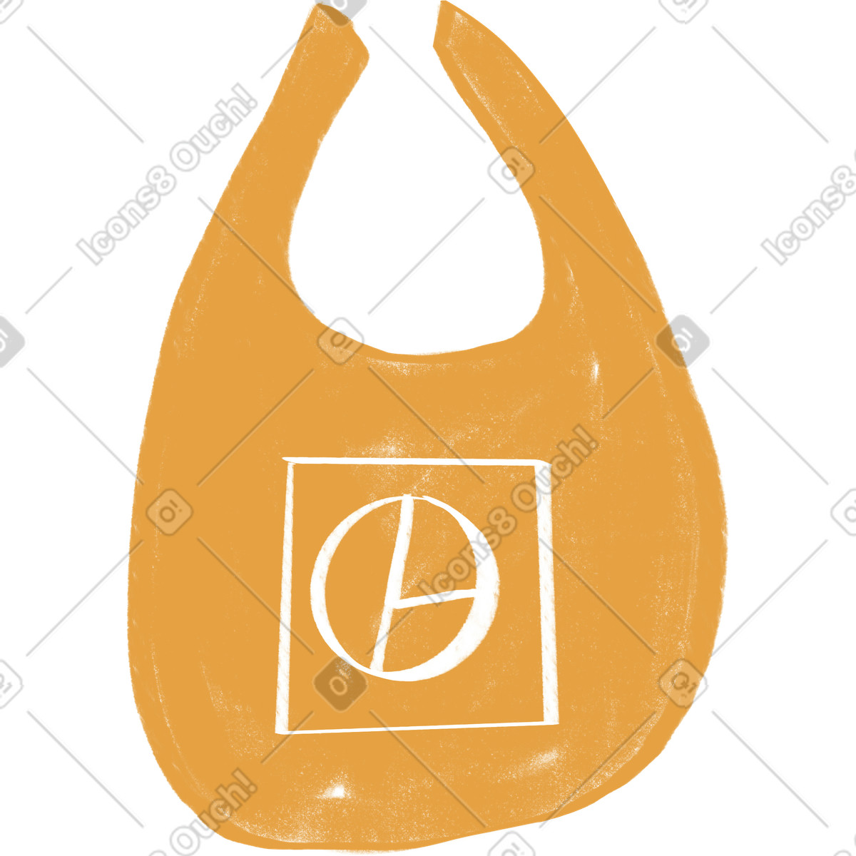Yellow bag illustrazione in stile Lumiere scarica in PNG, SVG