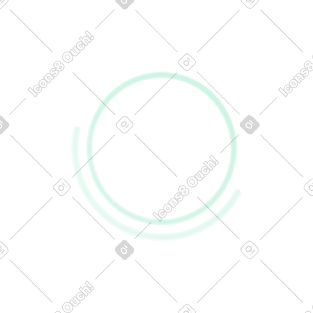 Green divergent circles illustration in PNG, SVG