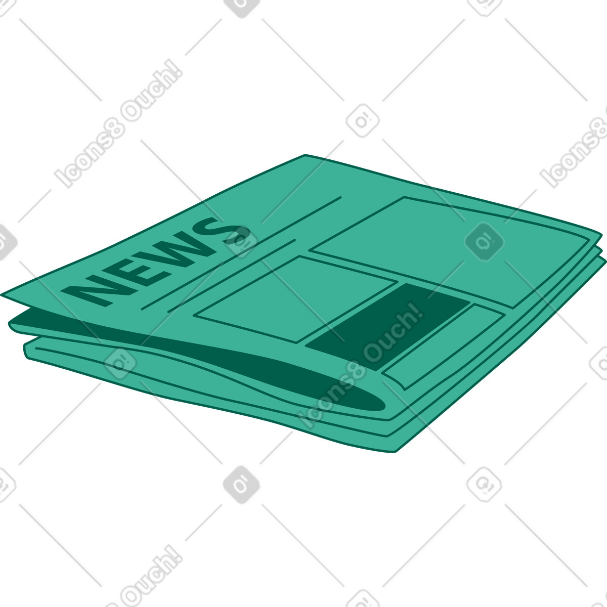 Newspaper illustration in Storyline style download in PNG, SVG