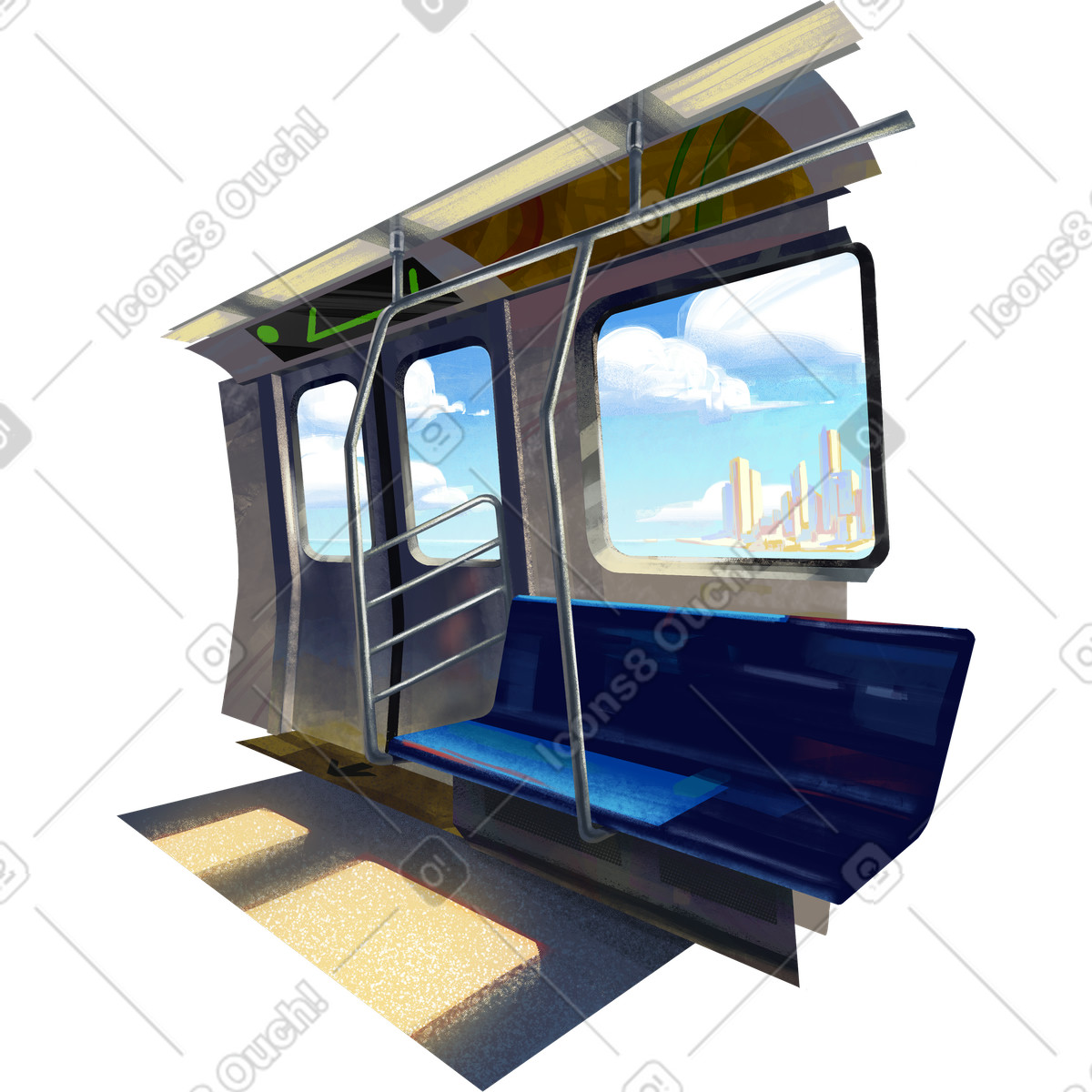PNG, SVG 형식의 Subway train 일러스트레이션