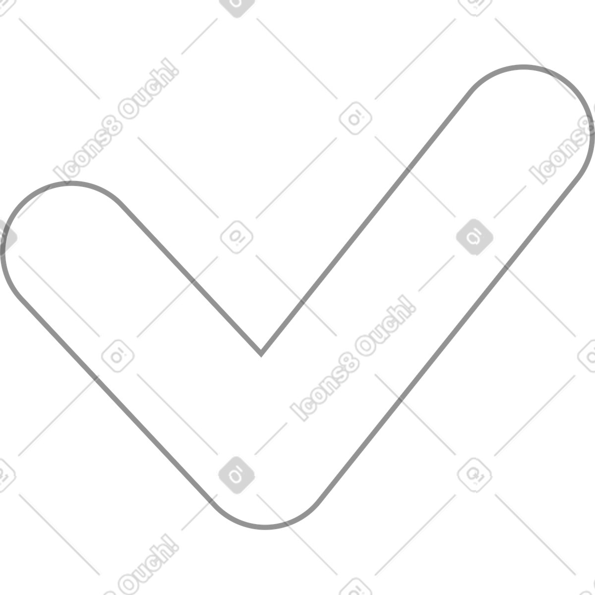 Ilustração de Ícone linha marca seleção em no estilo Concept para baixar em PNG, SVG