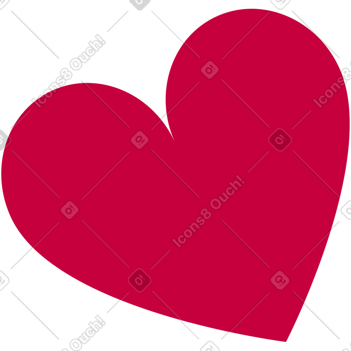 Herz-Illustration im Natty-Stil als Download in PNG, SVG