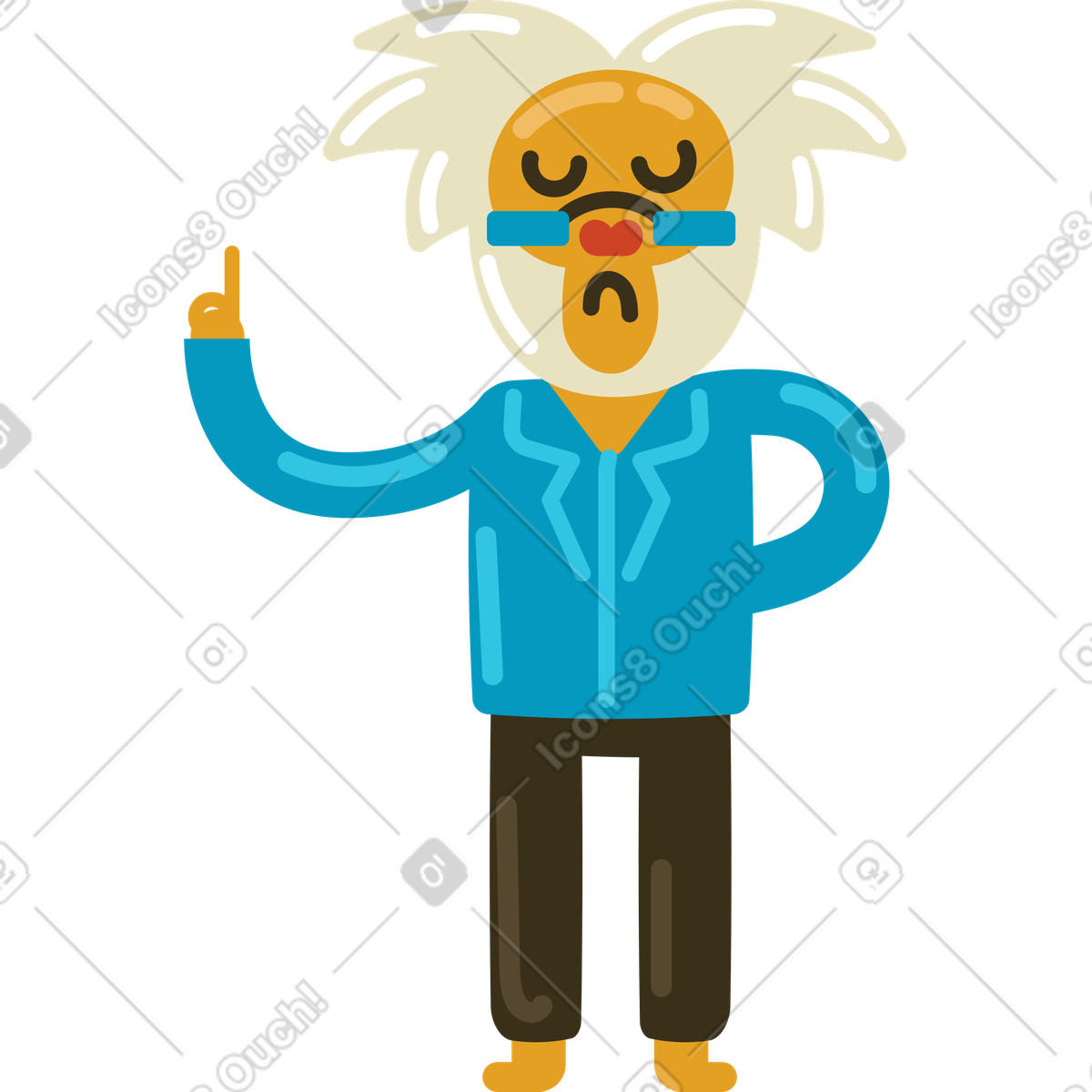 Ilustración Profesor en estilo Arabica a descargar en PNG y SVG
