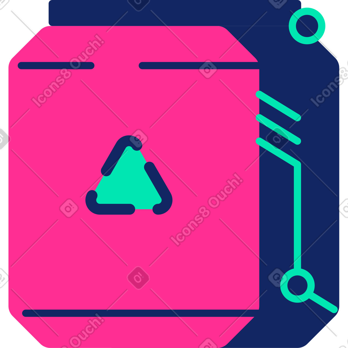 Illustration Poubelle dans le style Cyborg à télécharger aux formats PNG, SVG