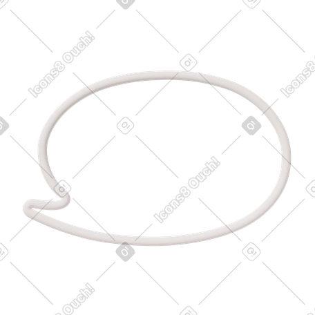 デコレーション Casual life スタイルの 3D Oval bubble のイラストをPNG、SVG形式でダウンロード