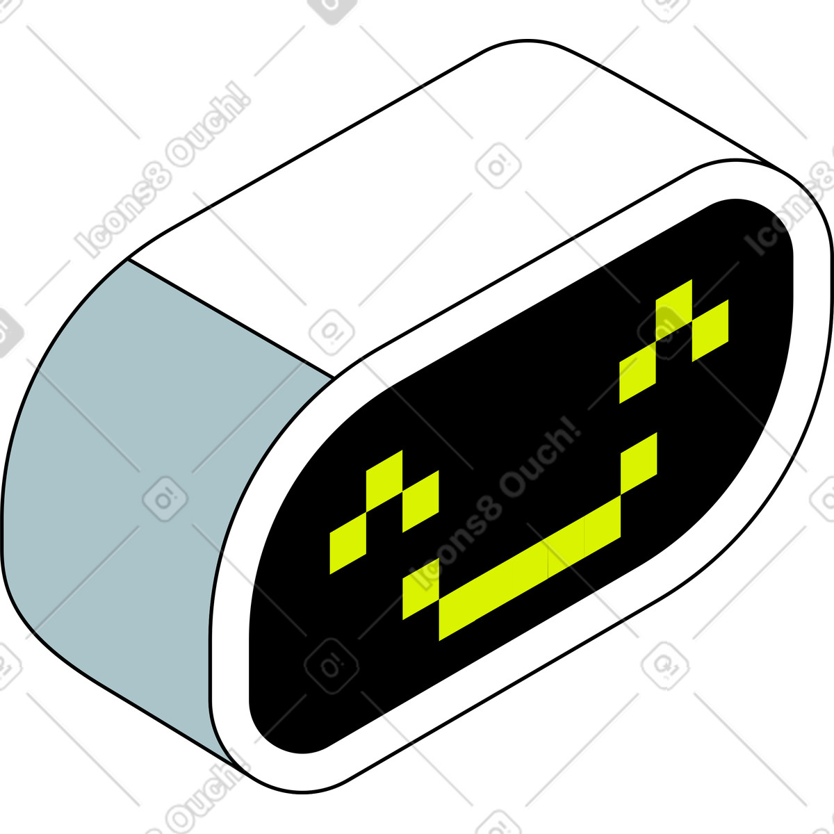 Chatbot robot illustration in Isometric style download in PNG, SVG