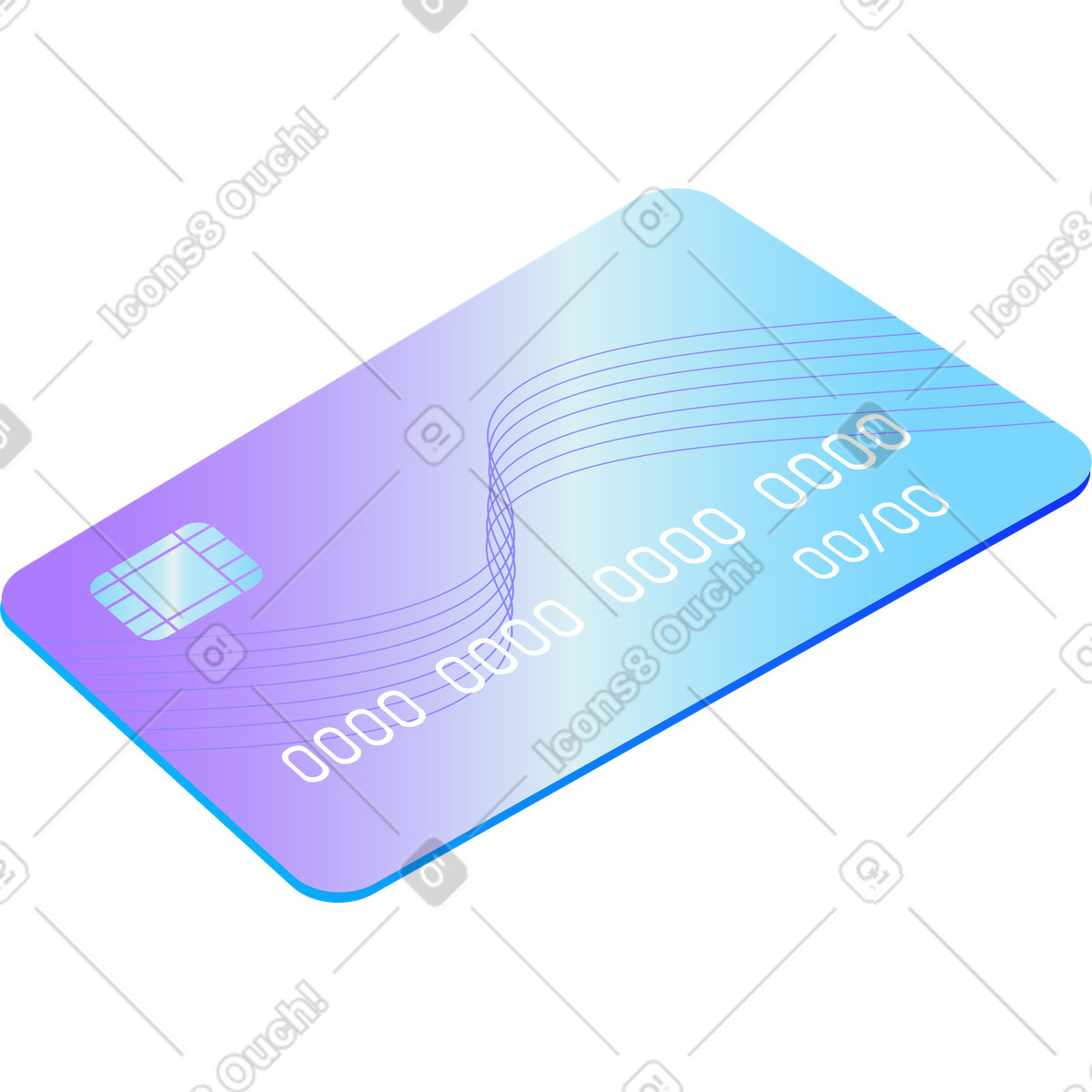 Hi-tech スタイルの デビットカード のイラストをPNG、SVG形式でダウンロード