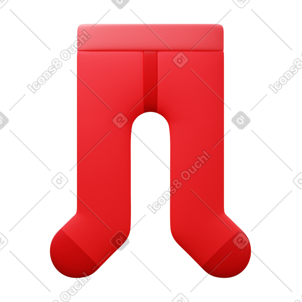 Illustration Red children's tights dans le style 3D Fluency à télécharger aux formats PNG, SVG