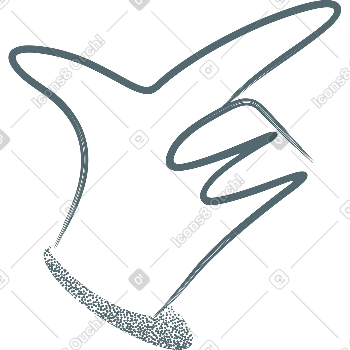Ilustración Showing size with hand fingers en estilo Grain a descargar en PNG y SVG