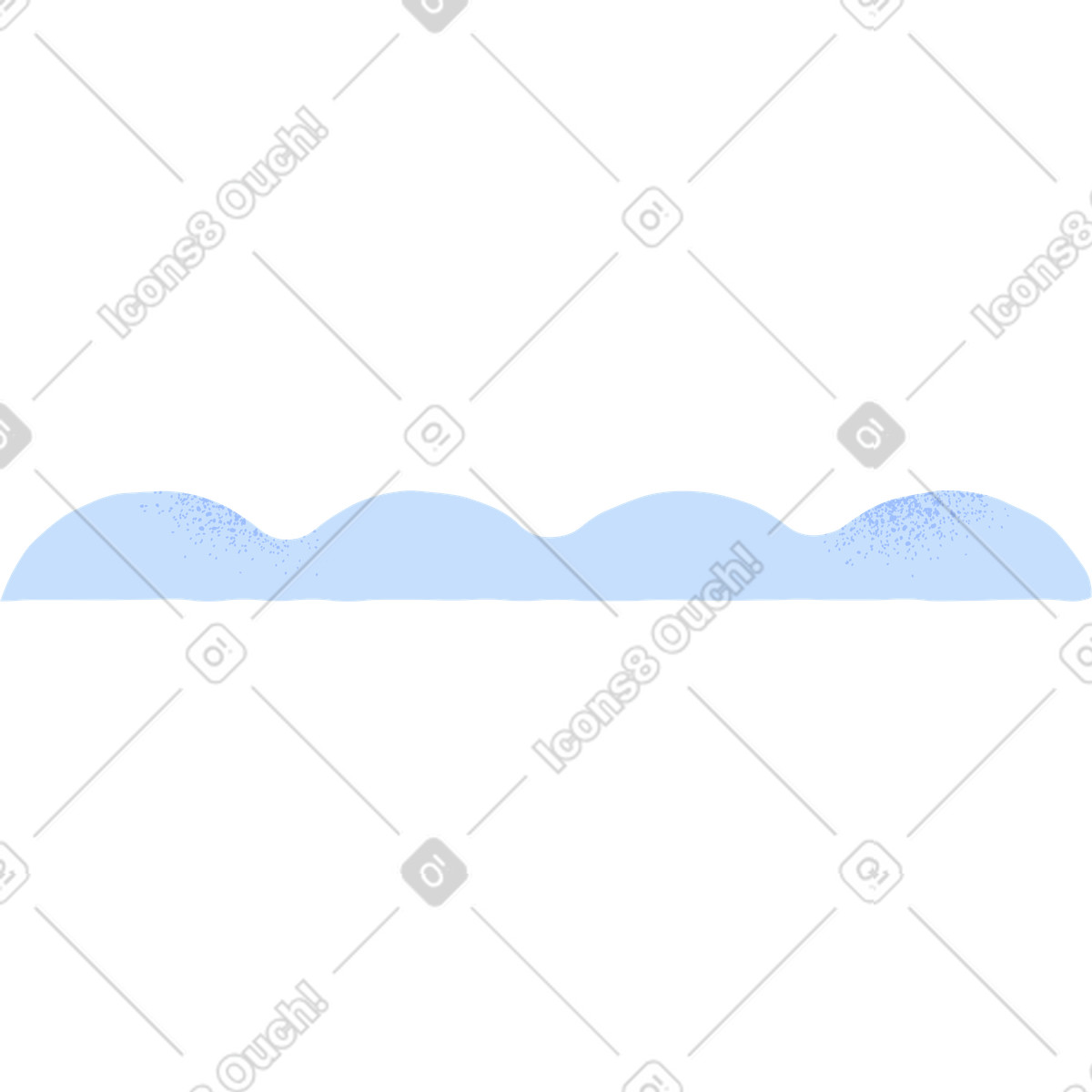 Schnee-Illustration im Pablo-Stil als Download in PNG, SVG