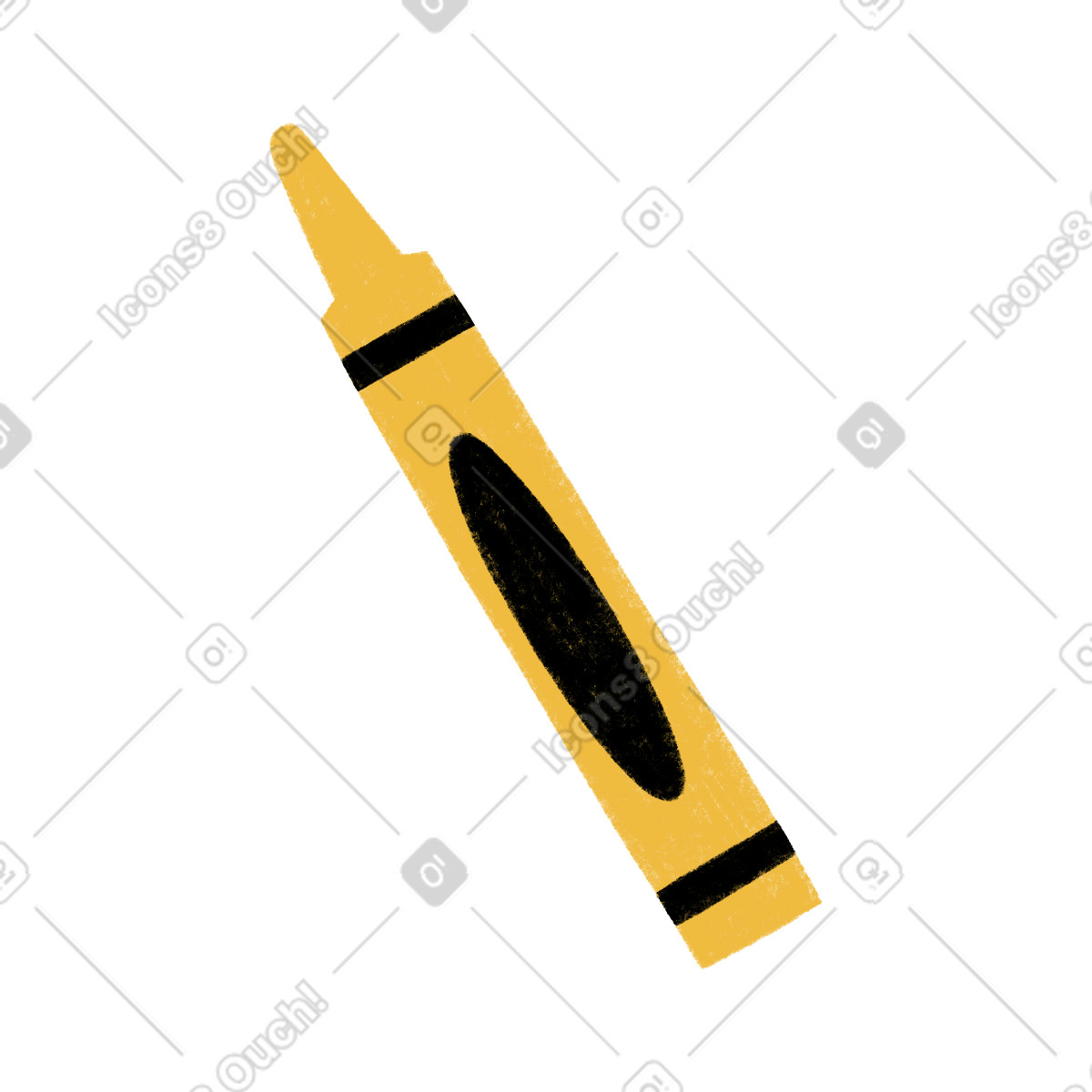 Ilustración Crayon amarillo en estilo Tutti a descargar en PNG y SVG