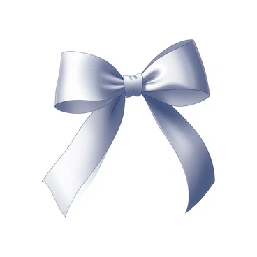 A close-up of a smooth, silky ribbon elegantly tied in a bow