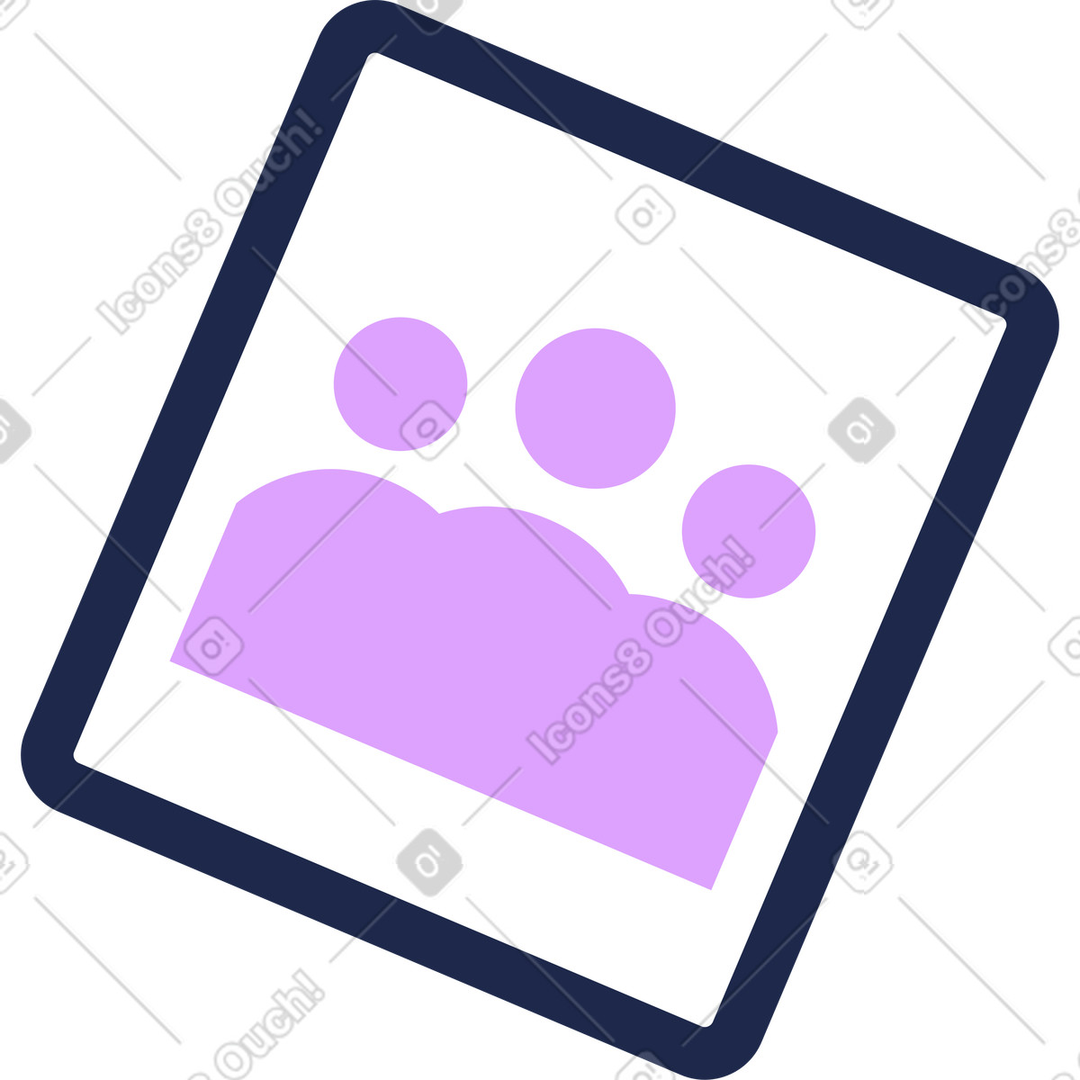 Illustration Icone photo de groupe dans le style Outline à télécharger aux formats PNG, SVG