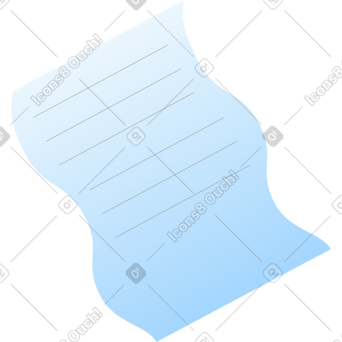 Wavy sheet of paper illustration in Concept style download in PNG, SVG