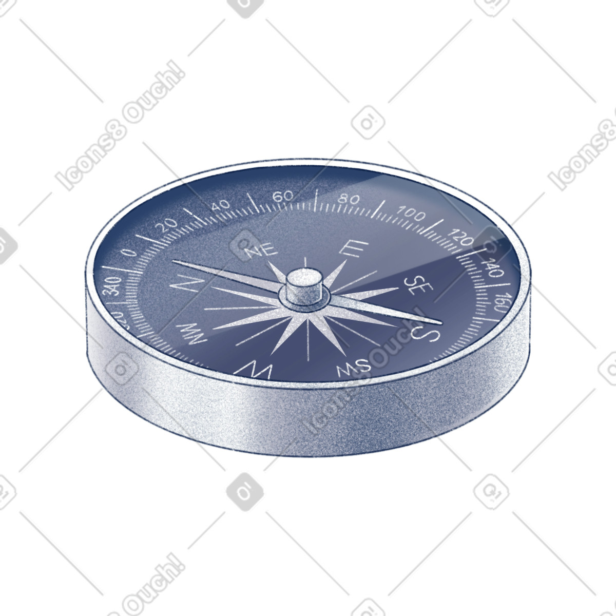 Compass illustrazione in stile Haze scarica in PNG, SVG