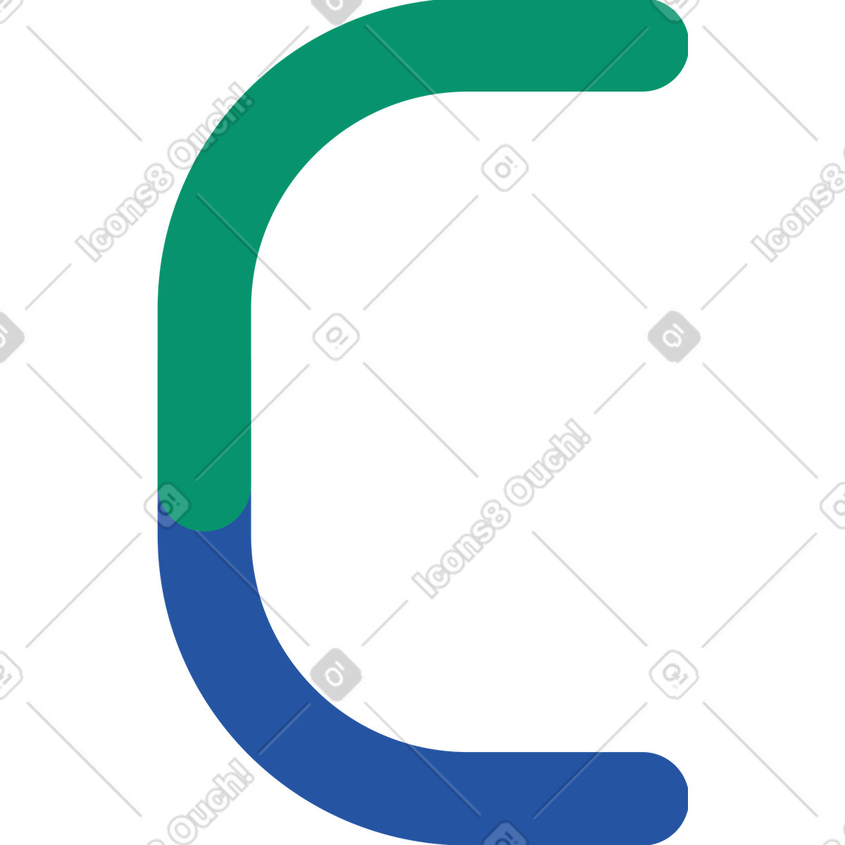 Letter c-Illustration im Spot-Stil als Download in PNG, SVG