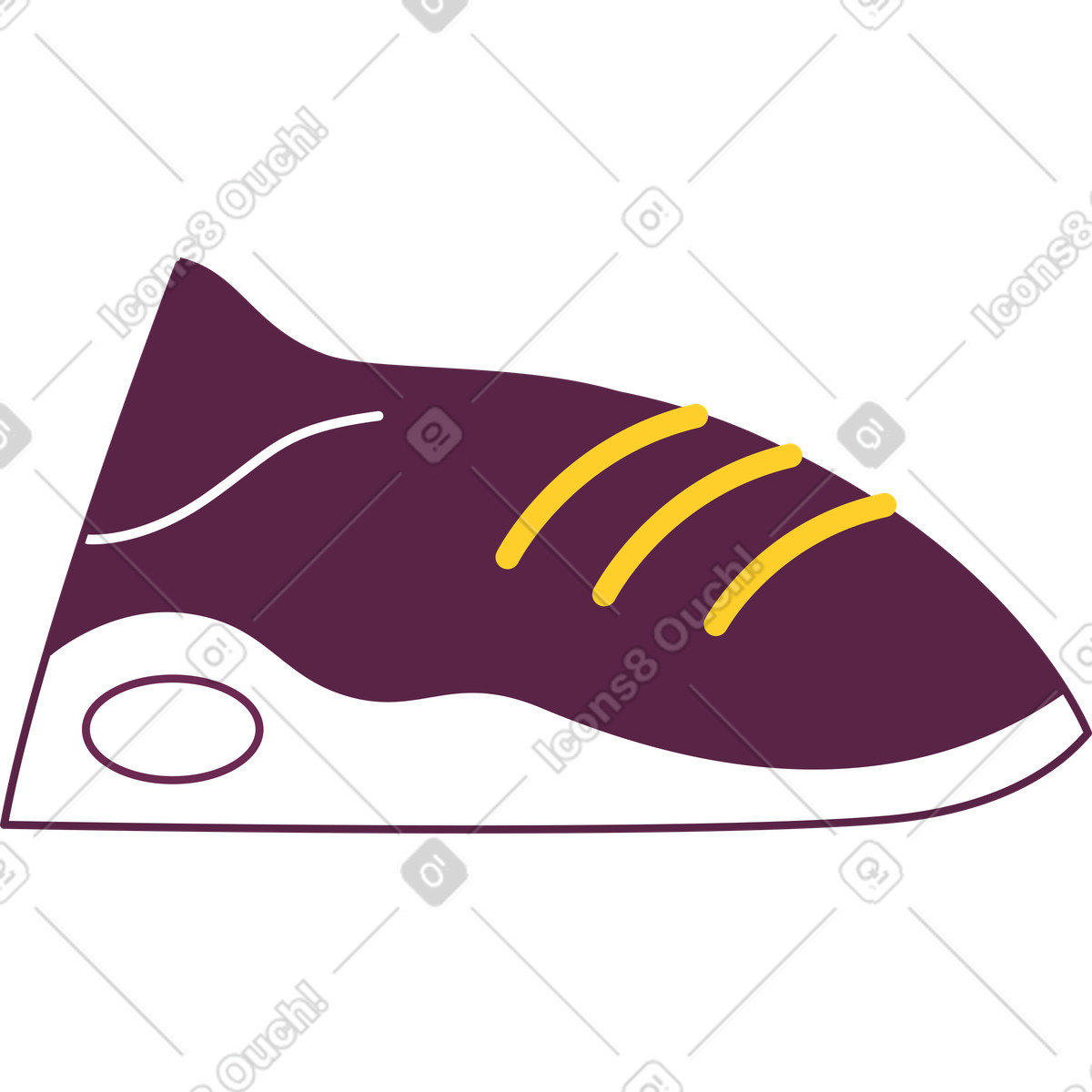 Sneakers illustration in Sammy style download in PNG, SVG