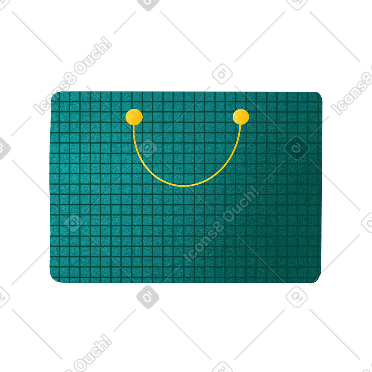 Ilustração de Green checkered paper bag em no estilo Willowy para baixar em PNG, SVG