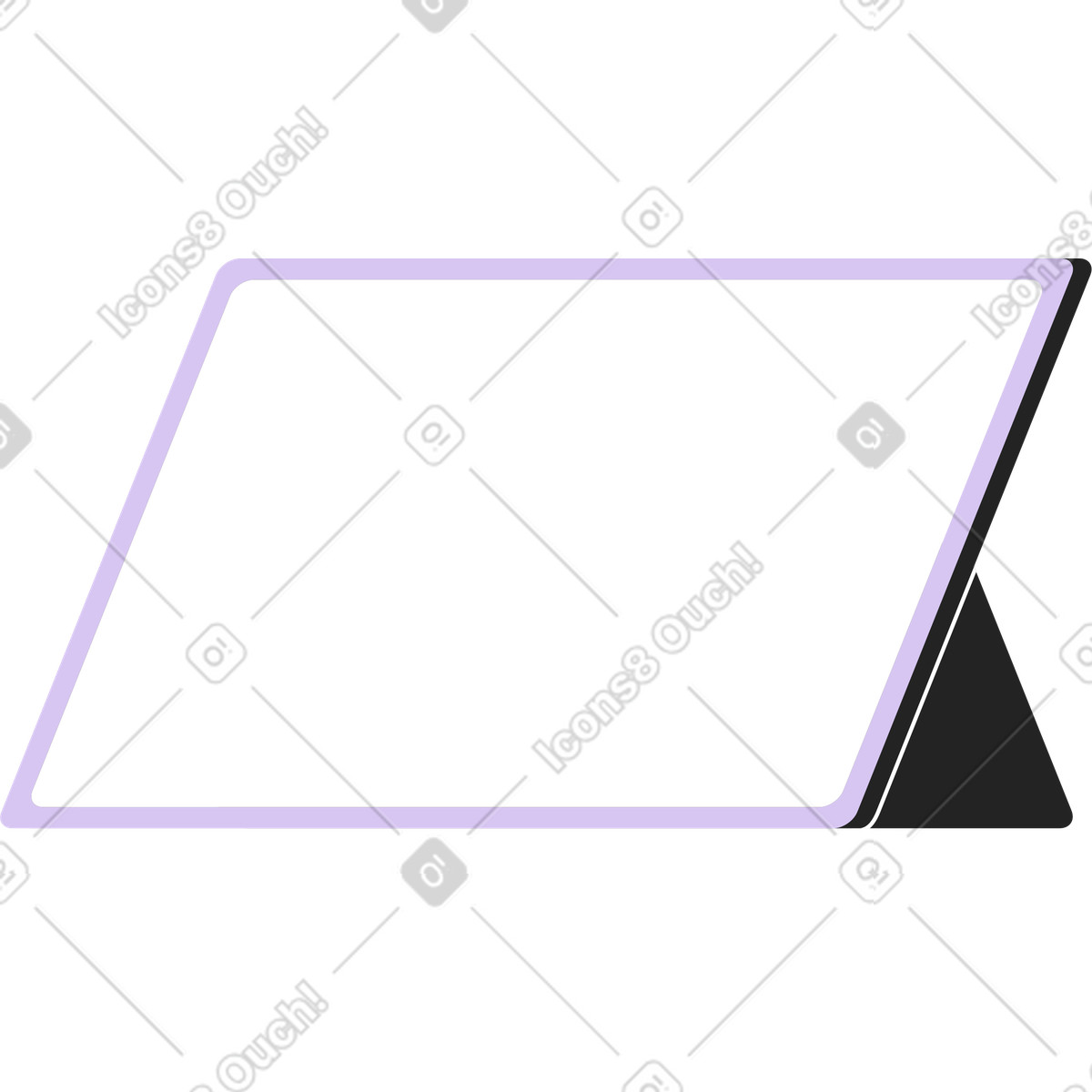 Tablet pc illustrazione in stile Sammy Line scarica in PNG, SVG
