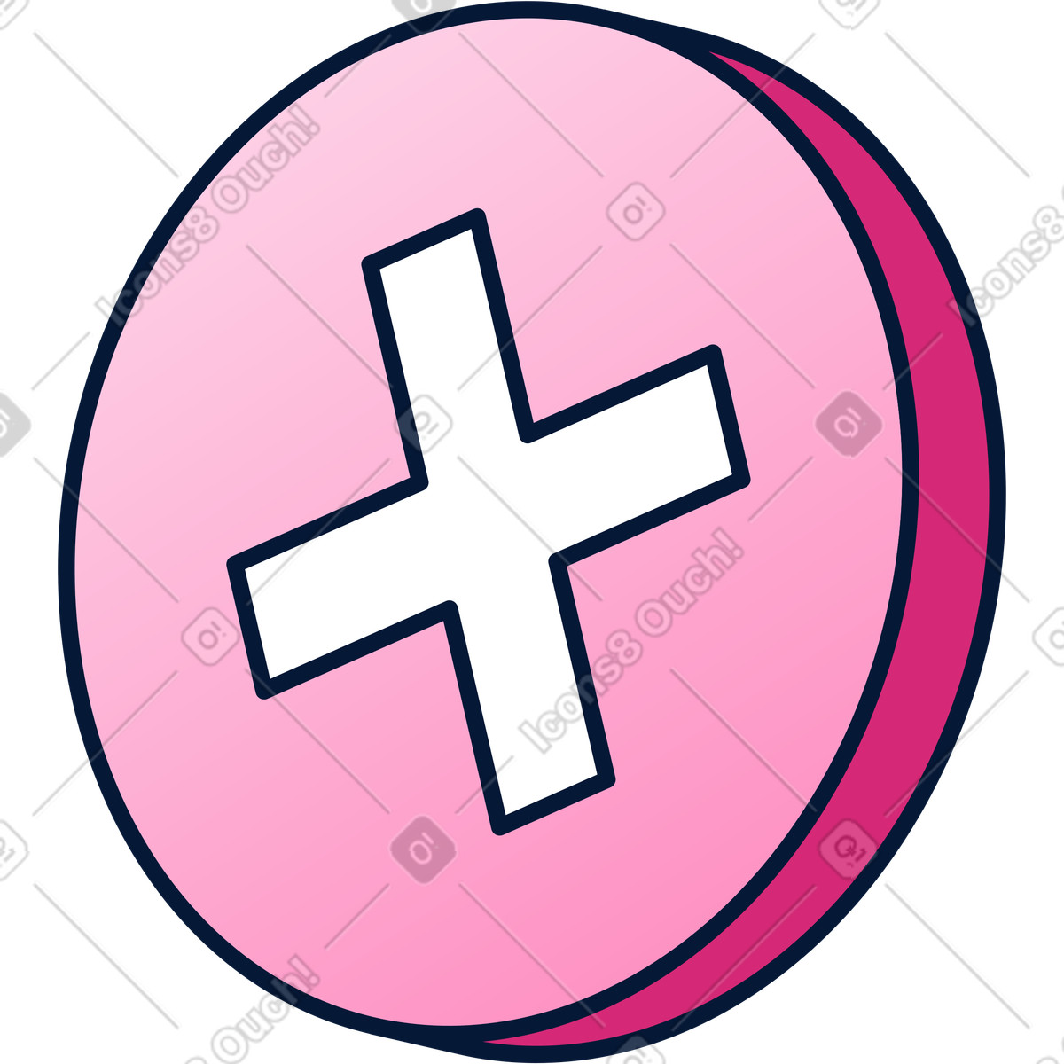 Illustration Icône d'annulation dans le style Neat à télécharger aux formats PNG, SVG