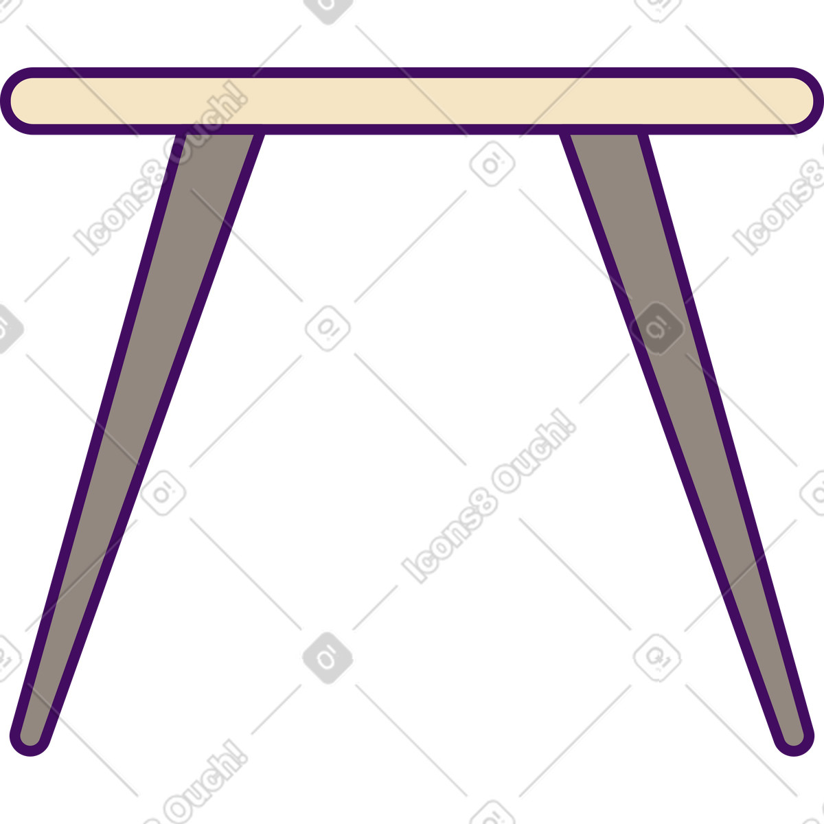 Simplistic スタイルの テーブル のイラストをPNG、SVG形式でダウンロード