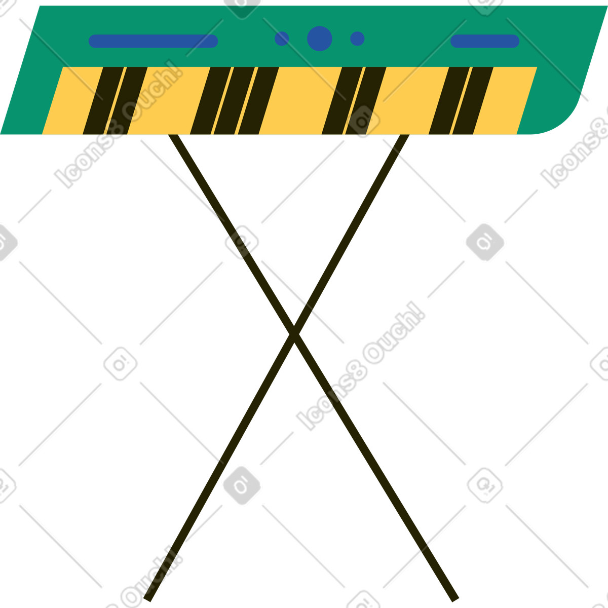 Synthesizer-Illustration im Spot-Stil als Download in PNG, SVG
