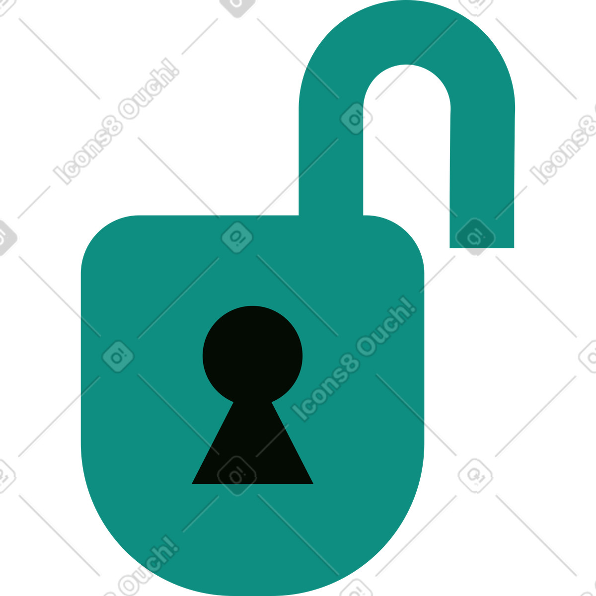 Polar 스타일의 자물쇠 일러스트레이션 PNG, SVG 다운로드