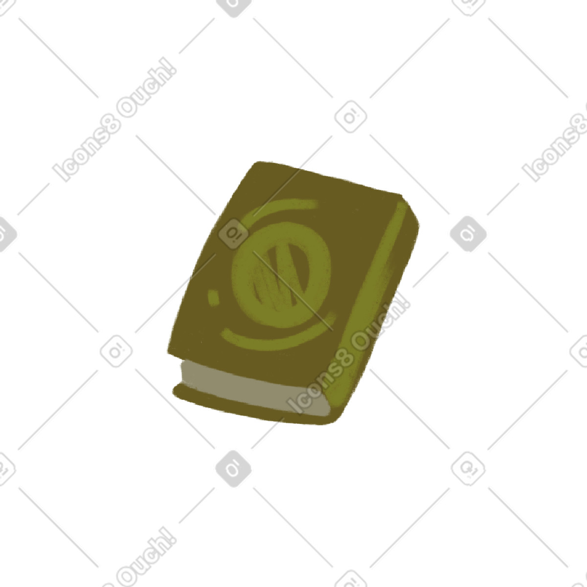 Green book illustration in Atomic style download in PNG, SVG
