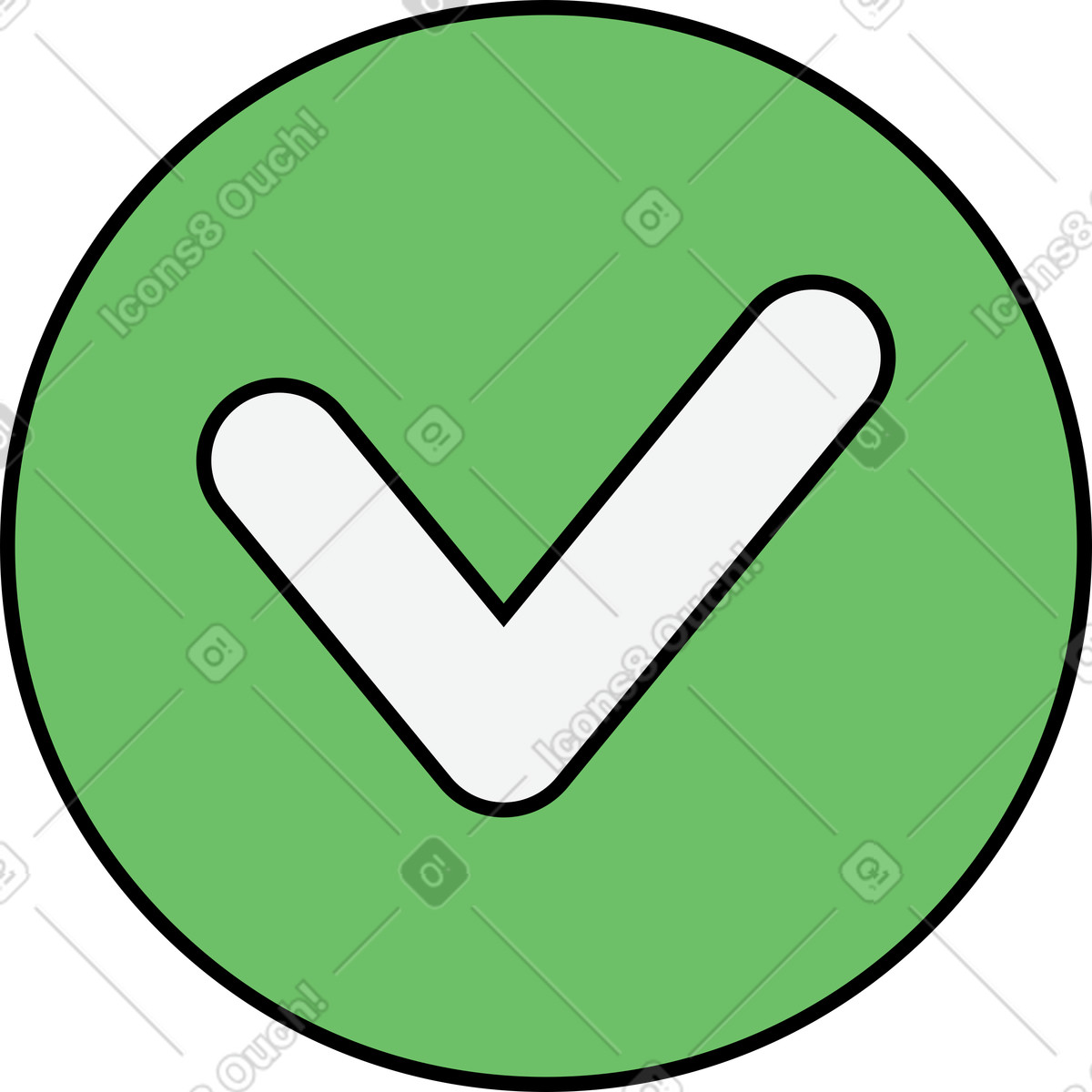 Check mark illustration in PNG, SVG