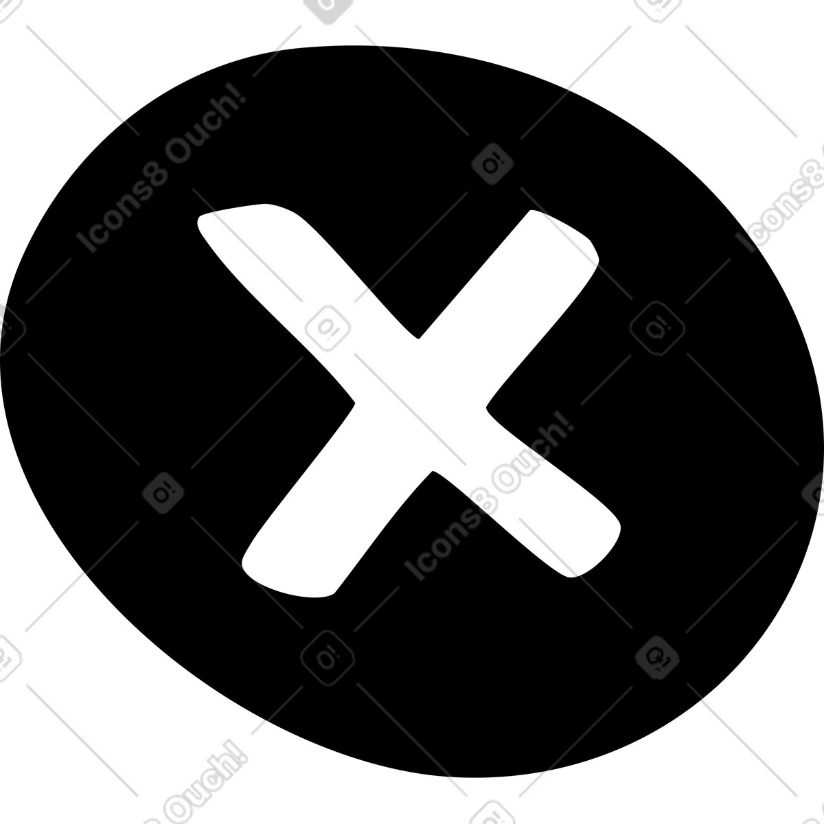 Illustration Icône avec une croix dans le style Line à télécharger aux formats PNG, SVG