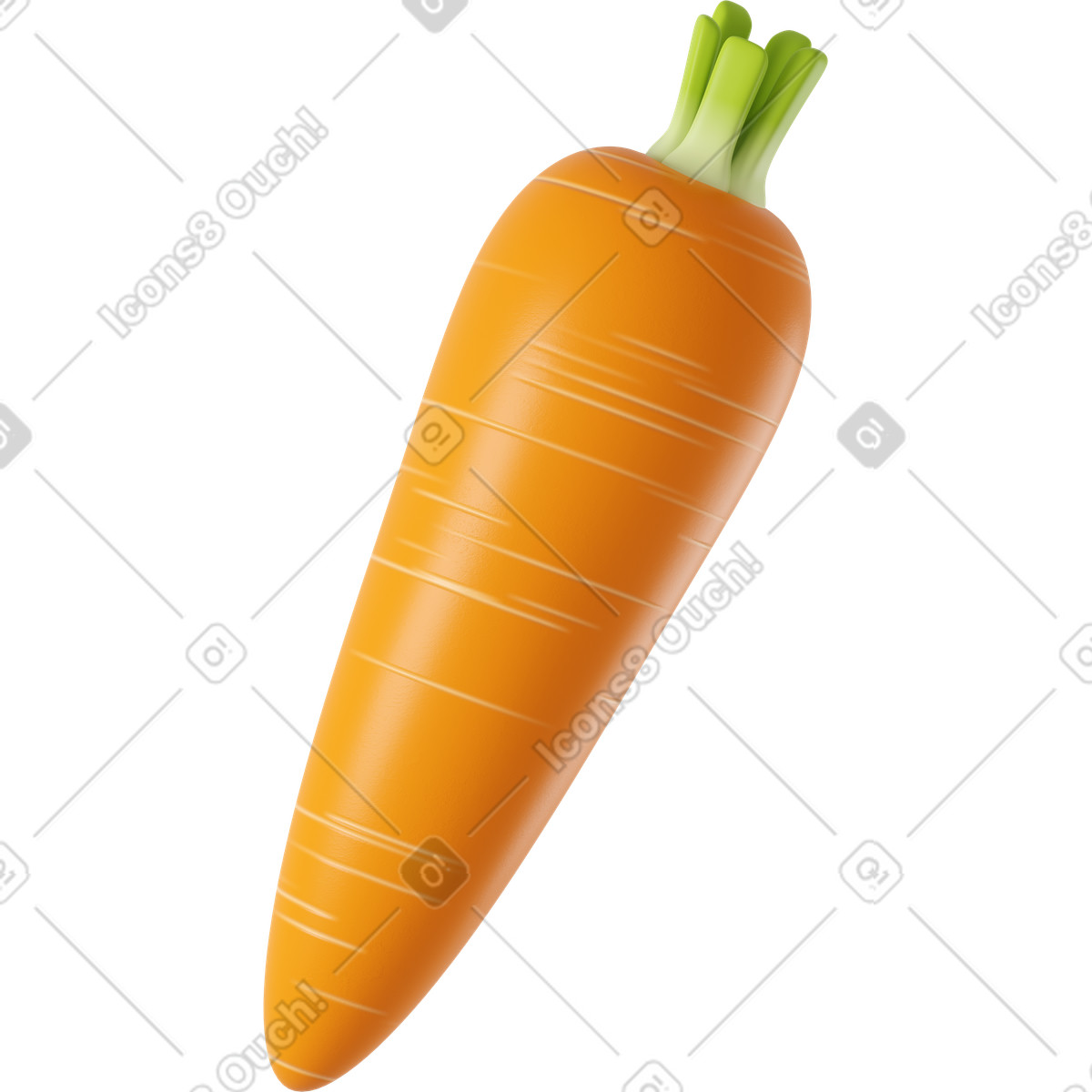 Carrot illustrazione in stile 3D Business scarica in PNG, SVG