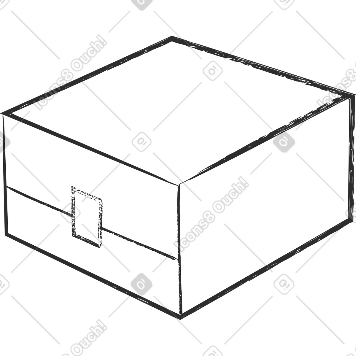 Ilustración Caja en estilo Graphite a descargar en PNG y SVG