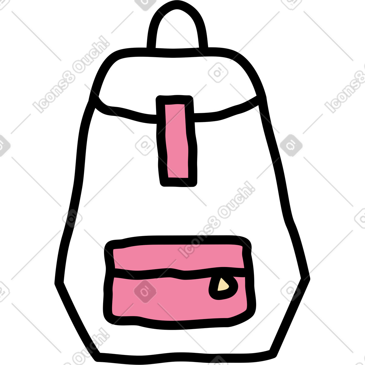 Rucksack-Illustration im Notes-Stil als Download in PNG, SVG