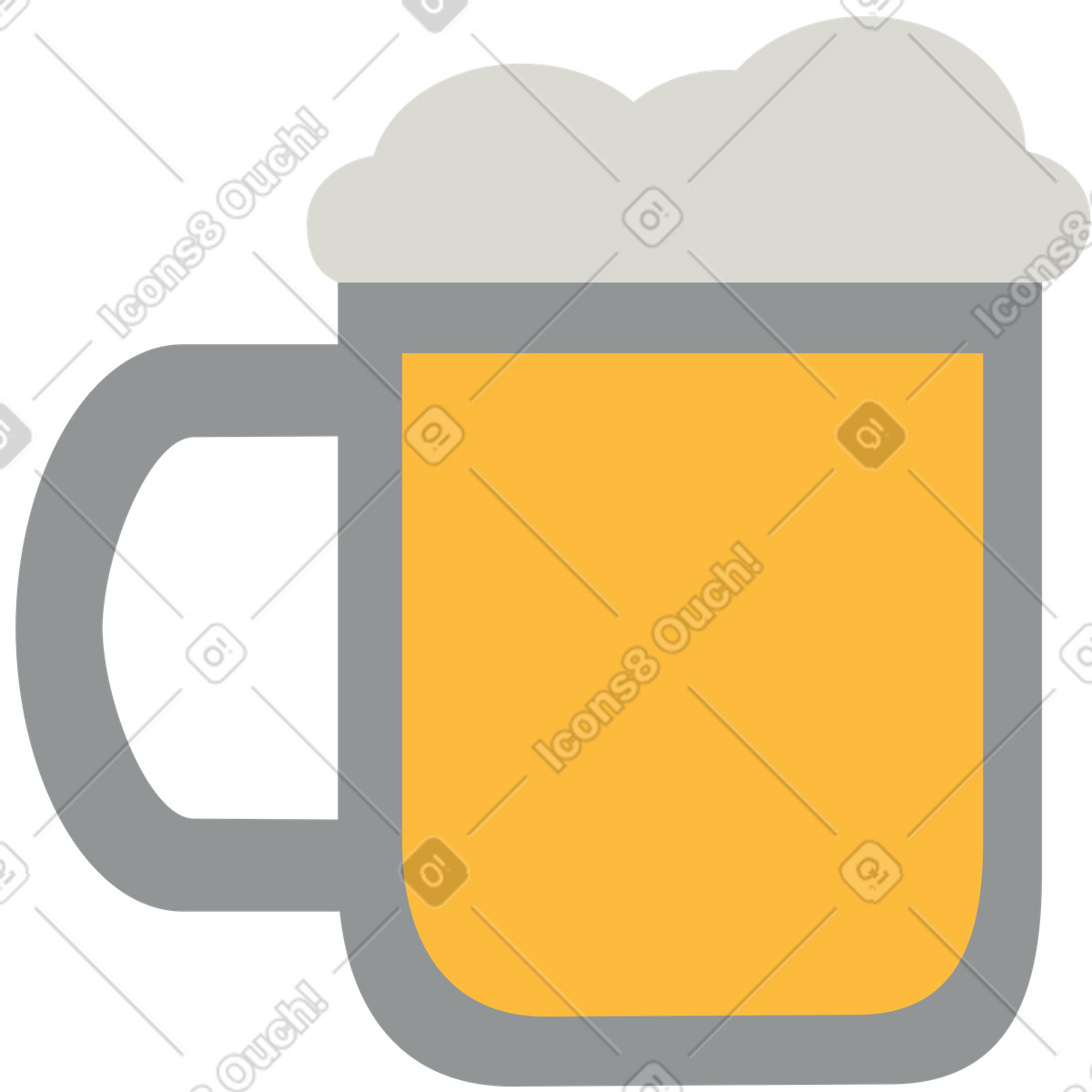 Ilustração de Cerveja em no estilo Burgundy para baixar em PNG, SVG
