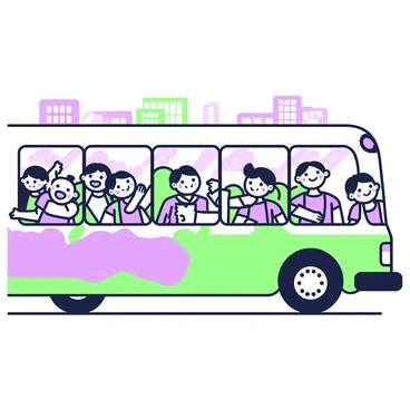 A crowded bus is filled with children pressed against the large windows. They have bright smiles on their faces, their eyes wide with excitement for the day ahead at the zoo. Some children are pointing outside, while others are chatting animatedly. The bus seats are filled with colorful backpacks, and a few stuffed animals are visible peeking out from the bags. In the background, hints of city buildings can be seen through the windows, adding to the atmosphere of anticipation. The scene captures the joyful energy and eagerness of the children as they embark on their adventure.