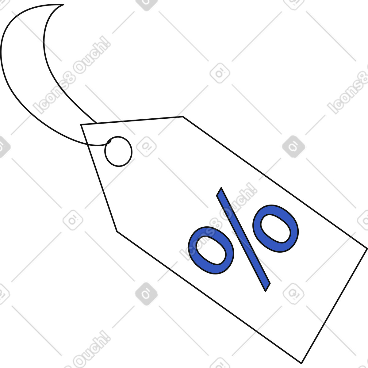 Price tag illustration in Techny style download in PNG, SVG