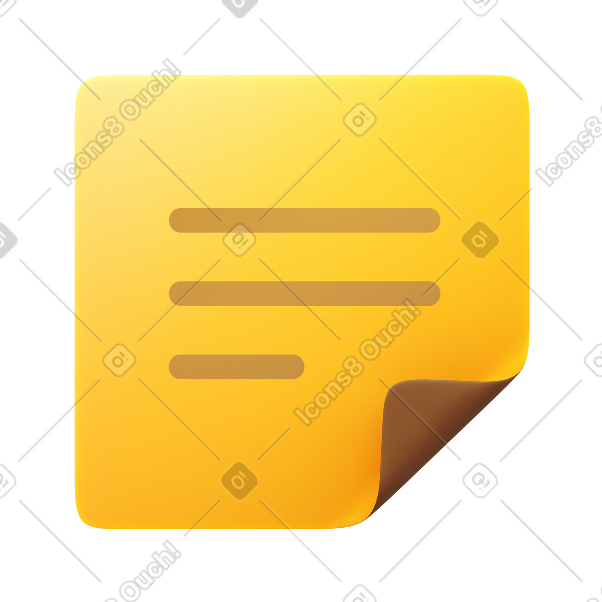3D Fluency 스타일의 Note 일러스트레이션 PNG, SVG 다운로드