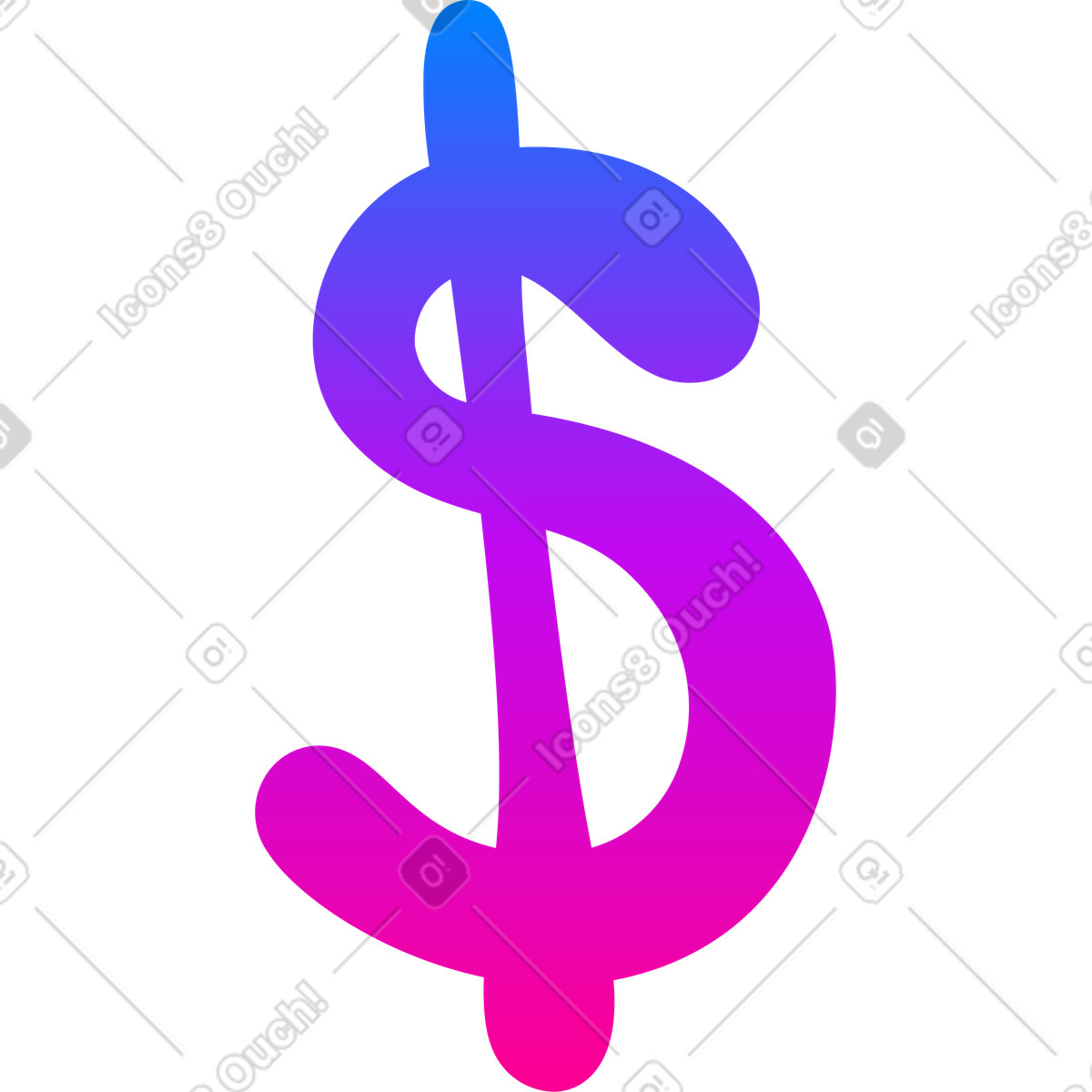 Dollaro illustrazione in stile Vibrant scarica in PNG, SVG