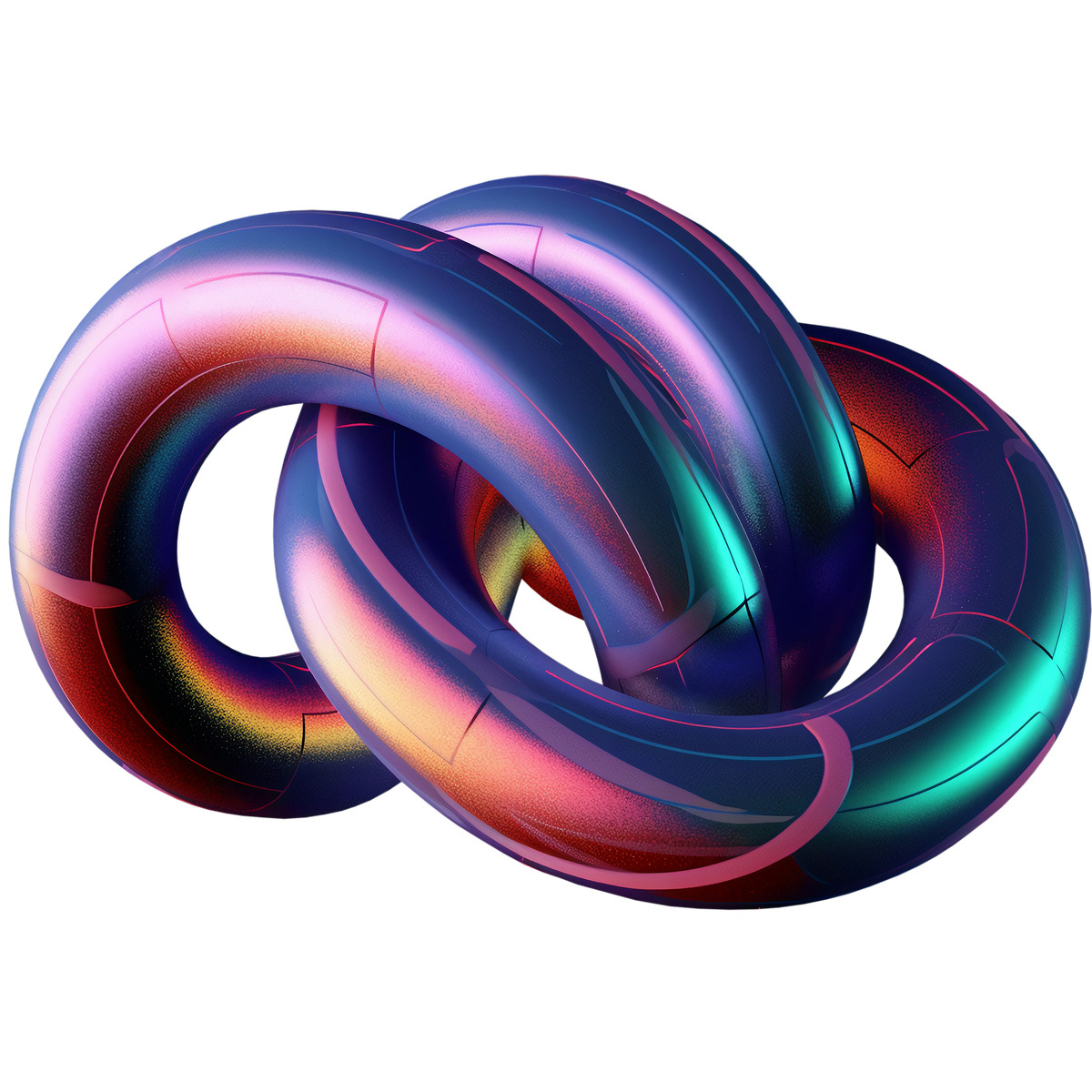 Illustration D forme colorée abstraite dans le style Metallic à télécharger aux formats PNG, SVG