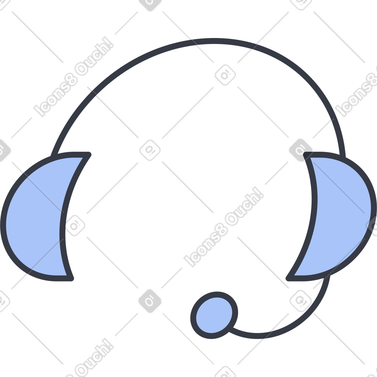 下载 Abstract 风格的 支持耳机 插画，支持 PNG、SVG 格式
