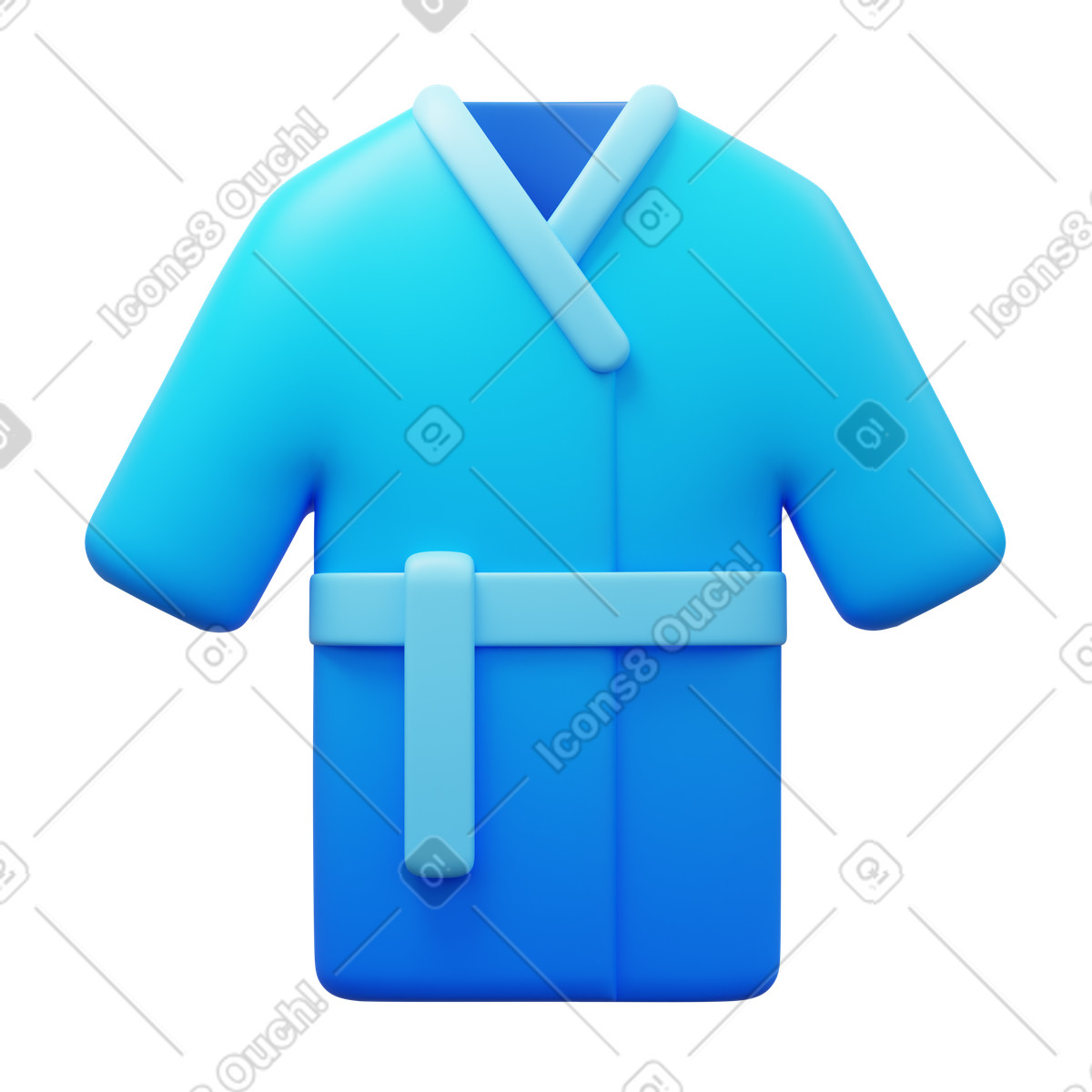 Ilustração de Bathrobe em no estilo 3D Fluency para baixar em PNG, SVG
