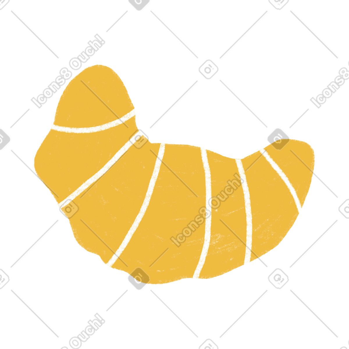 下载 Tutti 风格的 Yellow croissant 插画，支持 PNG、SVG 格式