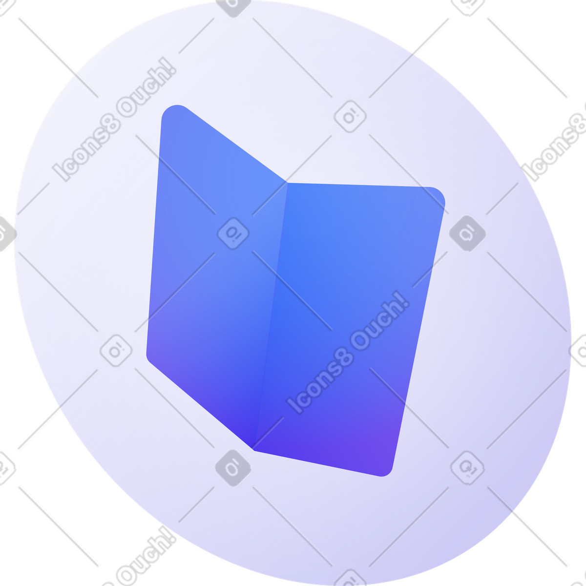 Ilustración Círculo luminoso con libro en estilo Hi-tech a descargar en PNG y SVG