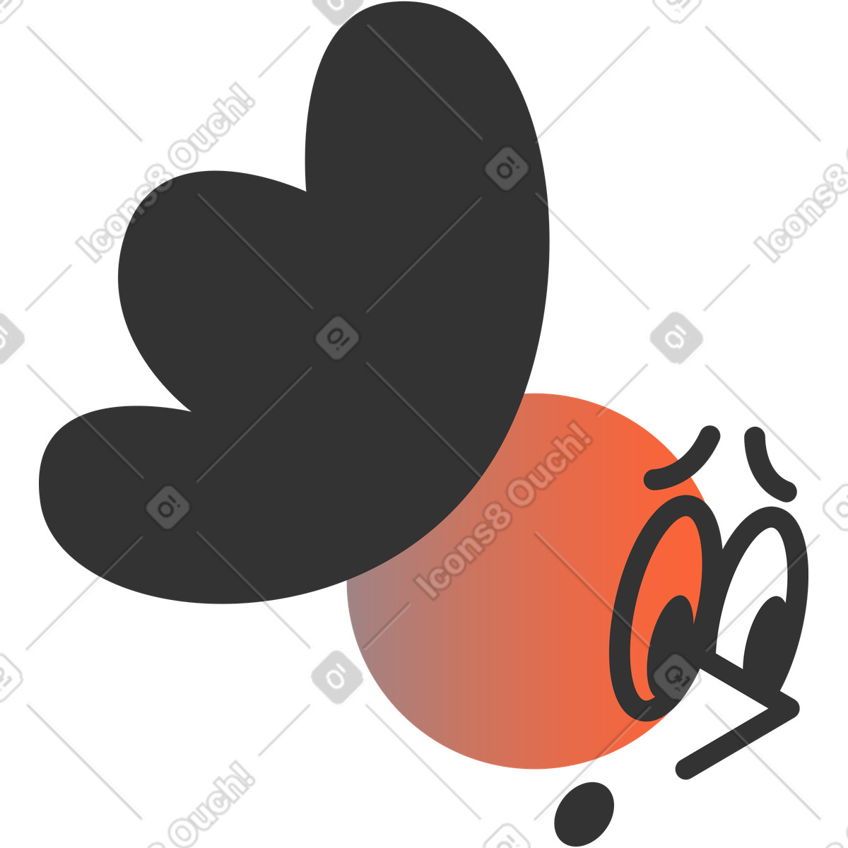 Ilustração de Cabeça em no estilo Crayon para baixar em PNG, SVG
