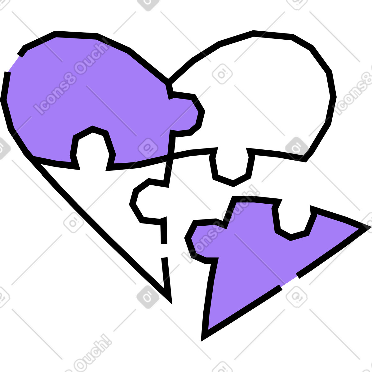 Puzzle animated illustration in Amethyst style download in GIF, Lottie (JSON), AE