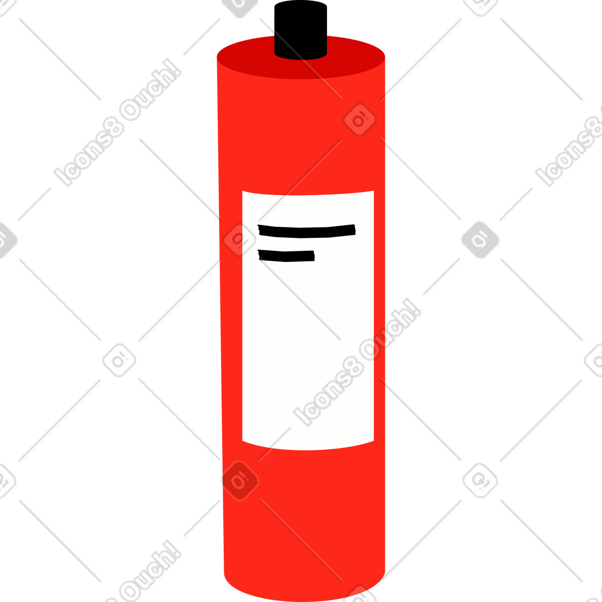 Agente di balneazione in una bottiglia rossa illustrazione stile Lagom scarica PNG, SVG