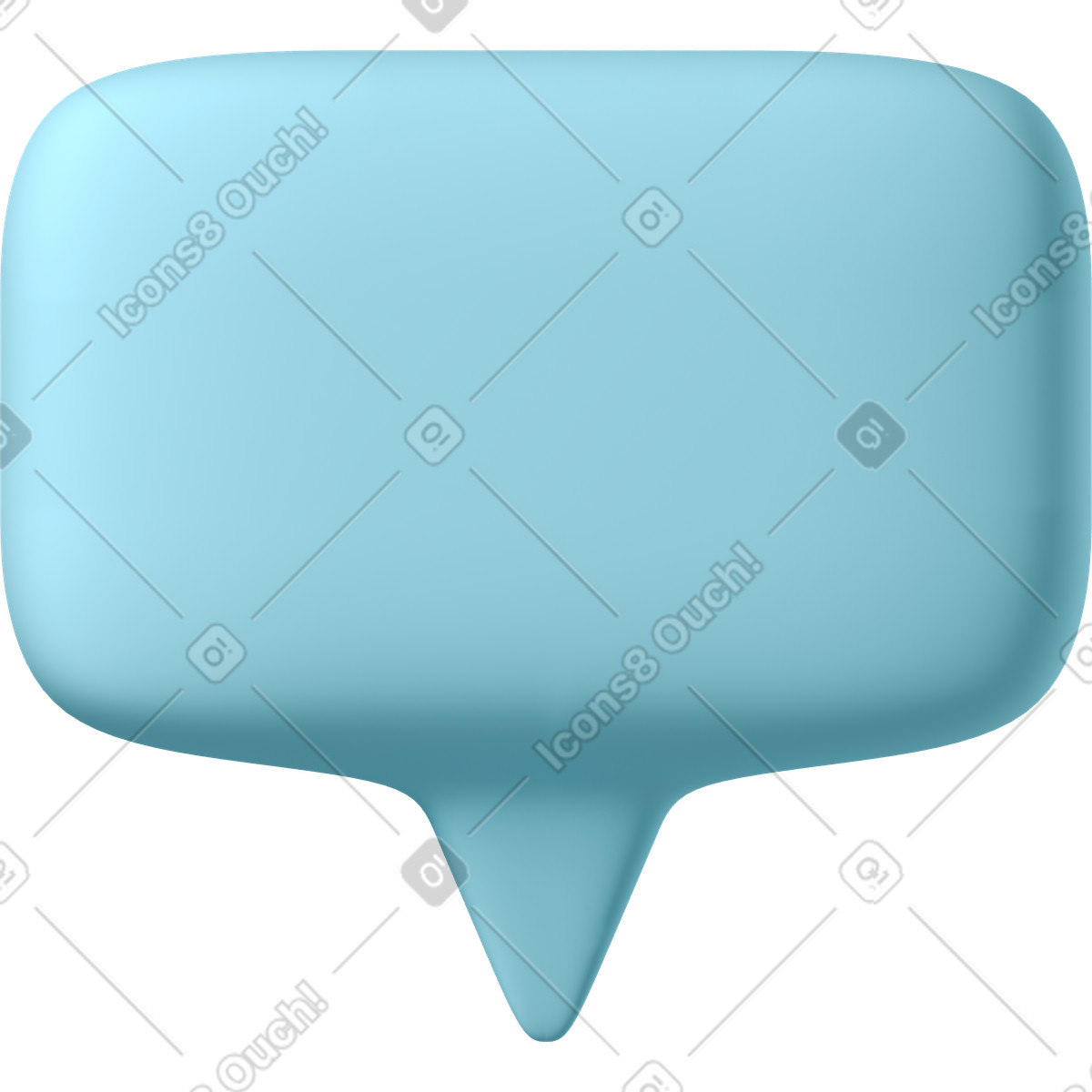 Illustration Petite bulle bleue vers le bas dans style 3D Business à télécharger aux formats PNG, SVG